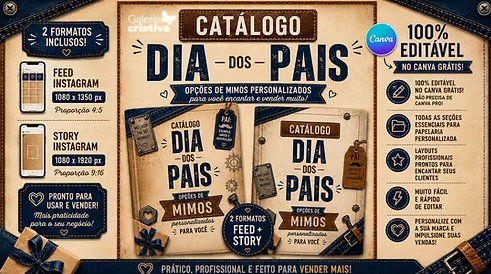2-CATÁLOGO DIA DOS PAIS 2026 Arquivo Dia dos Pais Catálogo Editável 2026 - Imagem 1