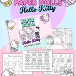 Arquivo Paper Dolls Hello Kitty - Para Colorir