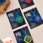 Arquivo Dia dos Pais Card e Adesivo Mini Trena