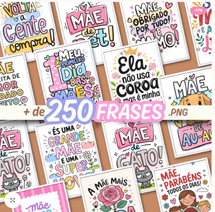 2-PANDOCA - 250 FRASES MÃES Kit Digital Mães Frases - Imagem 1