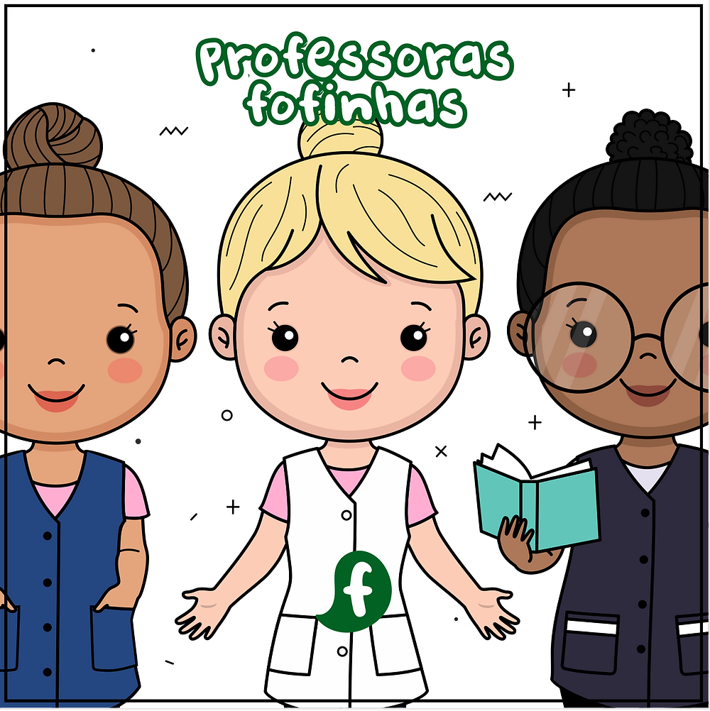 2023 Cliparts Professoras Fofinhas editáveis 01 Kit Digital Professoras Fofinhas 1 - Imagem 1