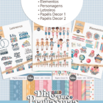 Kit Digital Da dos Professores Ilustrações e Papeis
