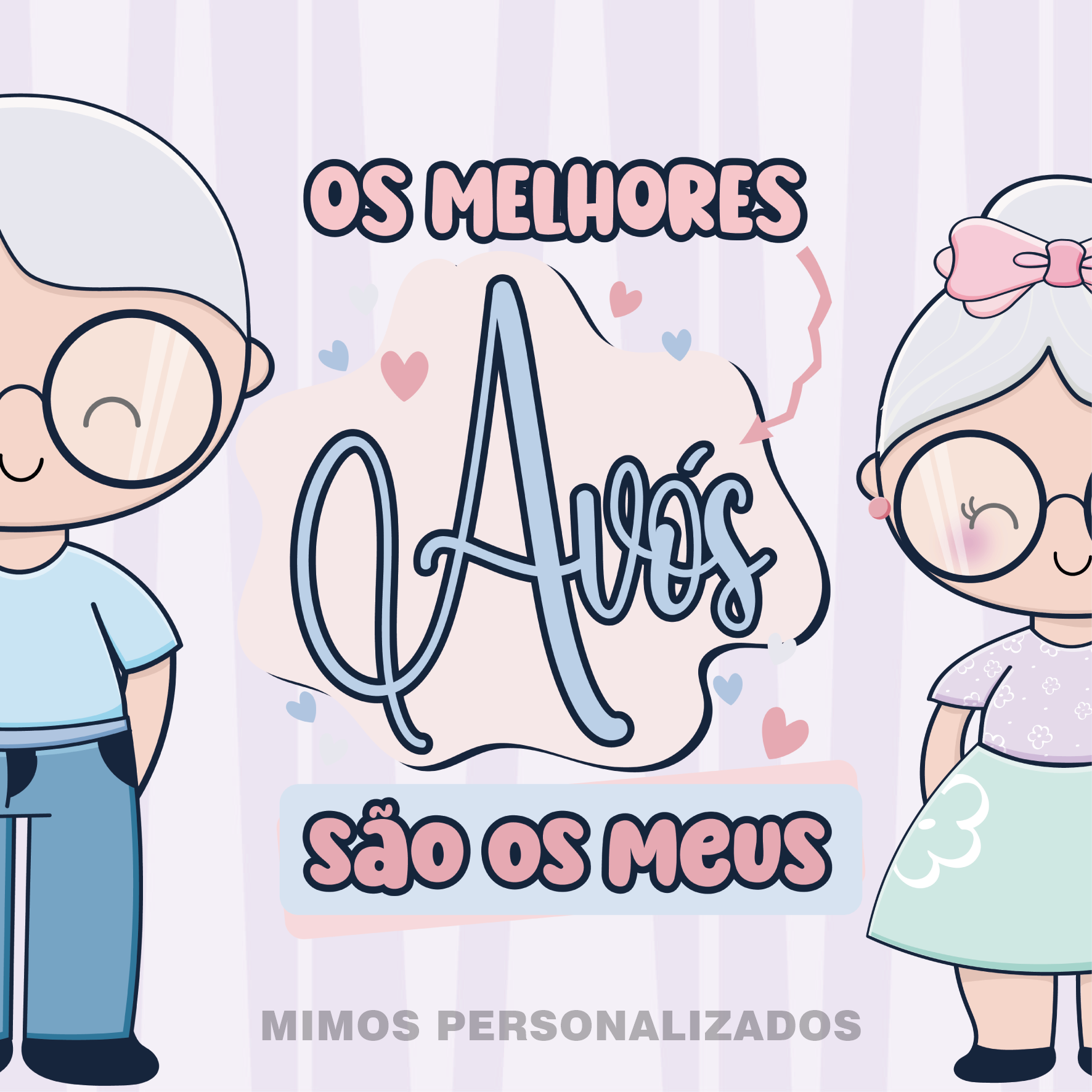 2023 - DIA DOS AVÓS - MIMOS PERSONALIZADOS Kit Digital Os Melhores Avós - Imagem 1
