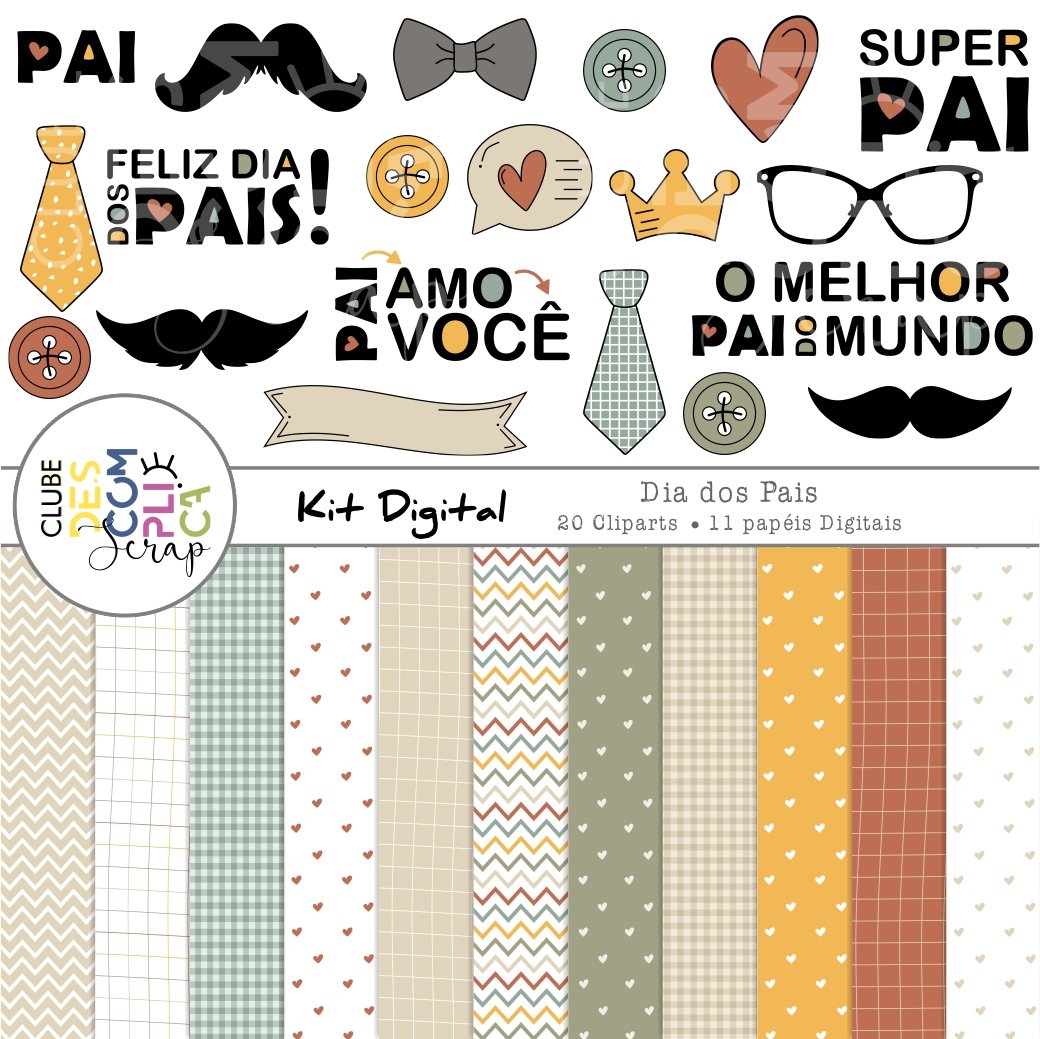 2023 - DIA DOS PAIS - PAPERTÍCULAS Kit Digital Dia dos Pais Super Pai - Imagem 1