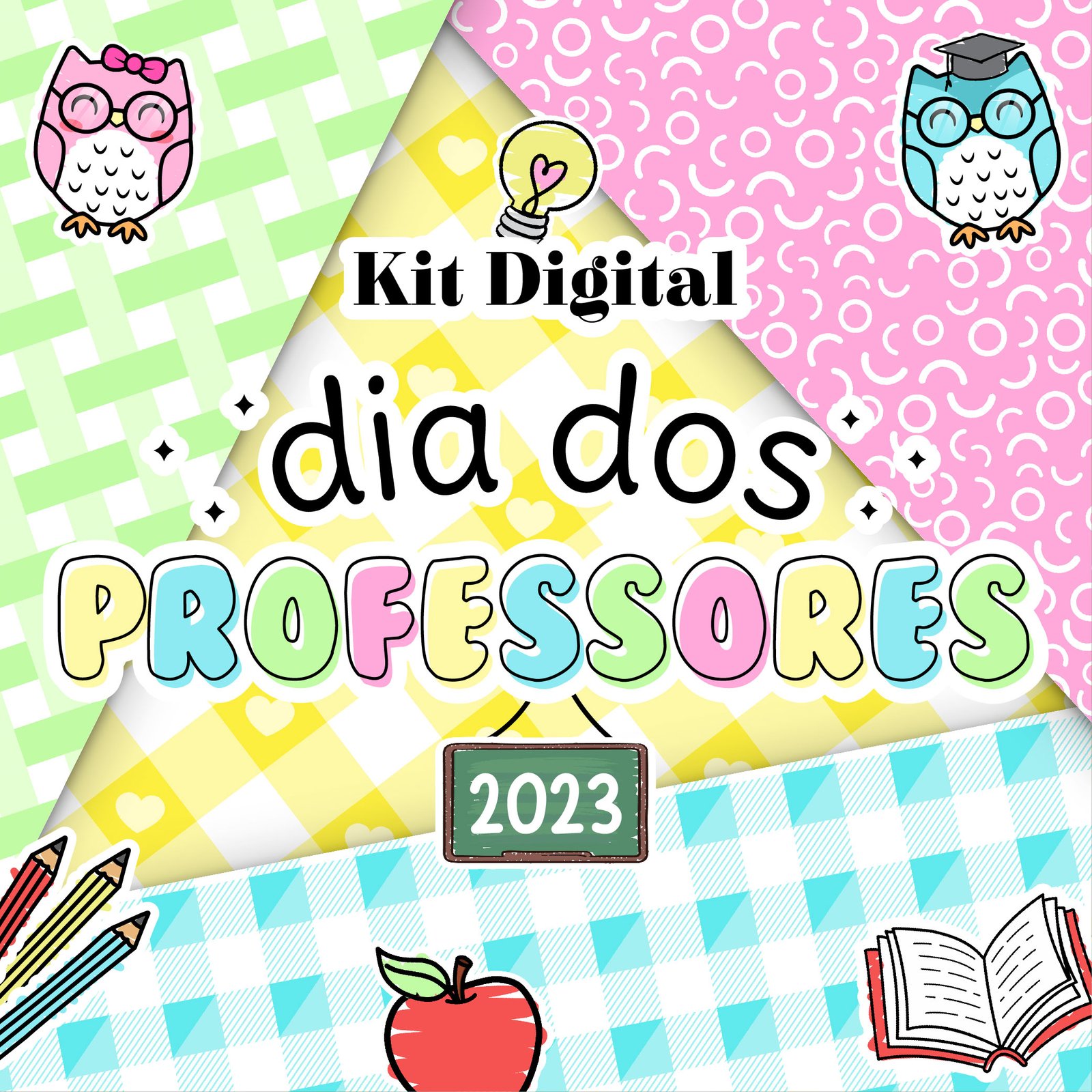 2023 - DIA DOS PROFESSORES - MADI Kit Digital Papeis Dia dos Professores - Imagem 1