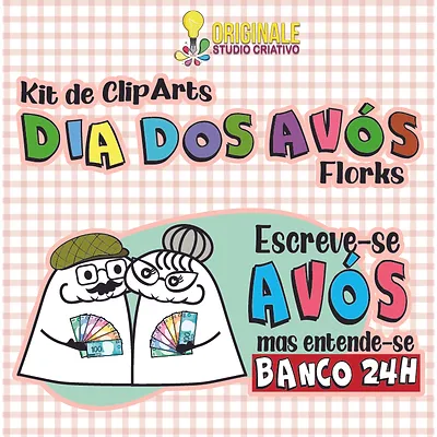 2023 - Dia dos Avós florks Kit Digital Dia dos Avós Florks - Imagem 1