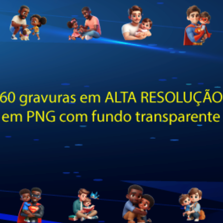 2024 - PACK DIA DOS PAIS Kit Digital Dia dos Pais Gravuras - Imagem 1