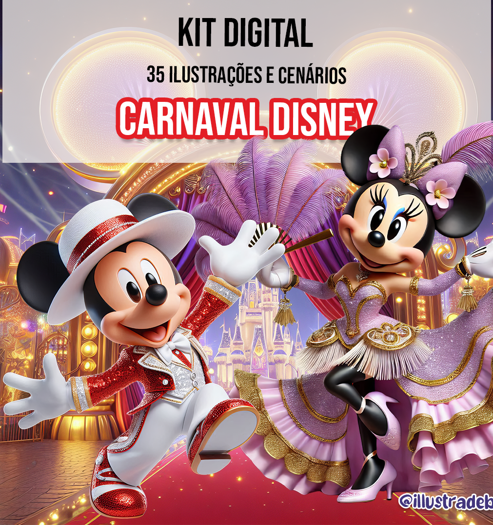 2025 - Carnaval Disney Kit Digital Carnaval Disney - Imagem 1
