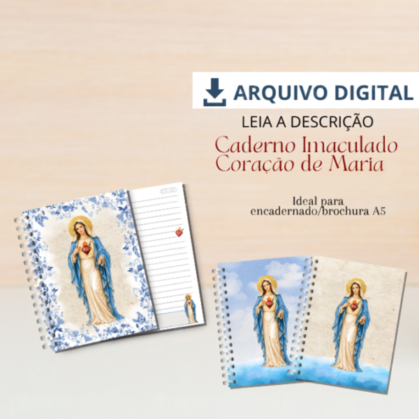 24-Caderno Imaculado Coração de Maria Arquivo Caderno Imaculado Coração de Maria - Imagem 1