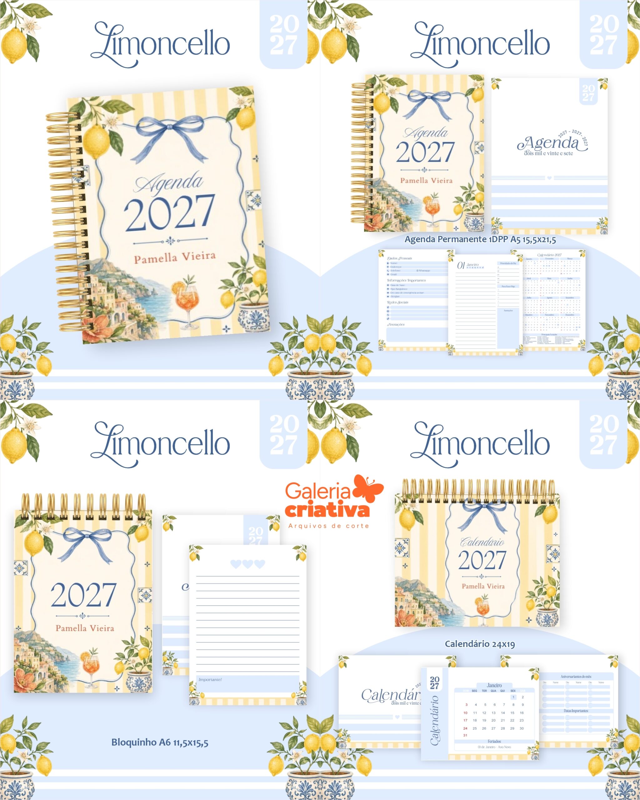 25) LIMONCELLO Arquivo Combo Encadernação 2027 Limoncello - Imagem 1