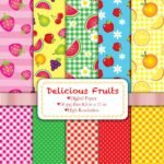 Kit Digital Papeis Frutas