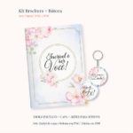 Arquivo Kit Floral Brochura + Bótons