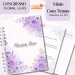 Arquivo Caderno para o Congresso 2026 - Floral Lilás com Tema