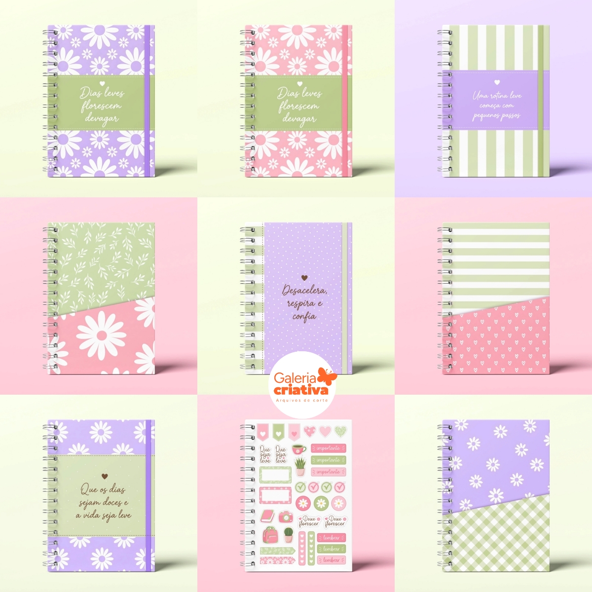3-Caderno A5 Vida Leve Arquivo Caderno Anotações Vida Leve - A5 - WIRE-O/ESPIRAL - Imagem 1