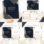 Arquivo Combo Encadernação Geométrica Masculina 2027