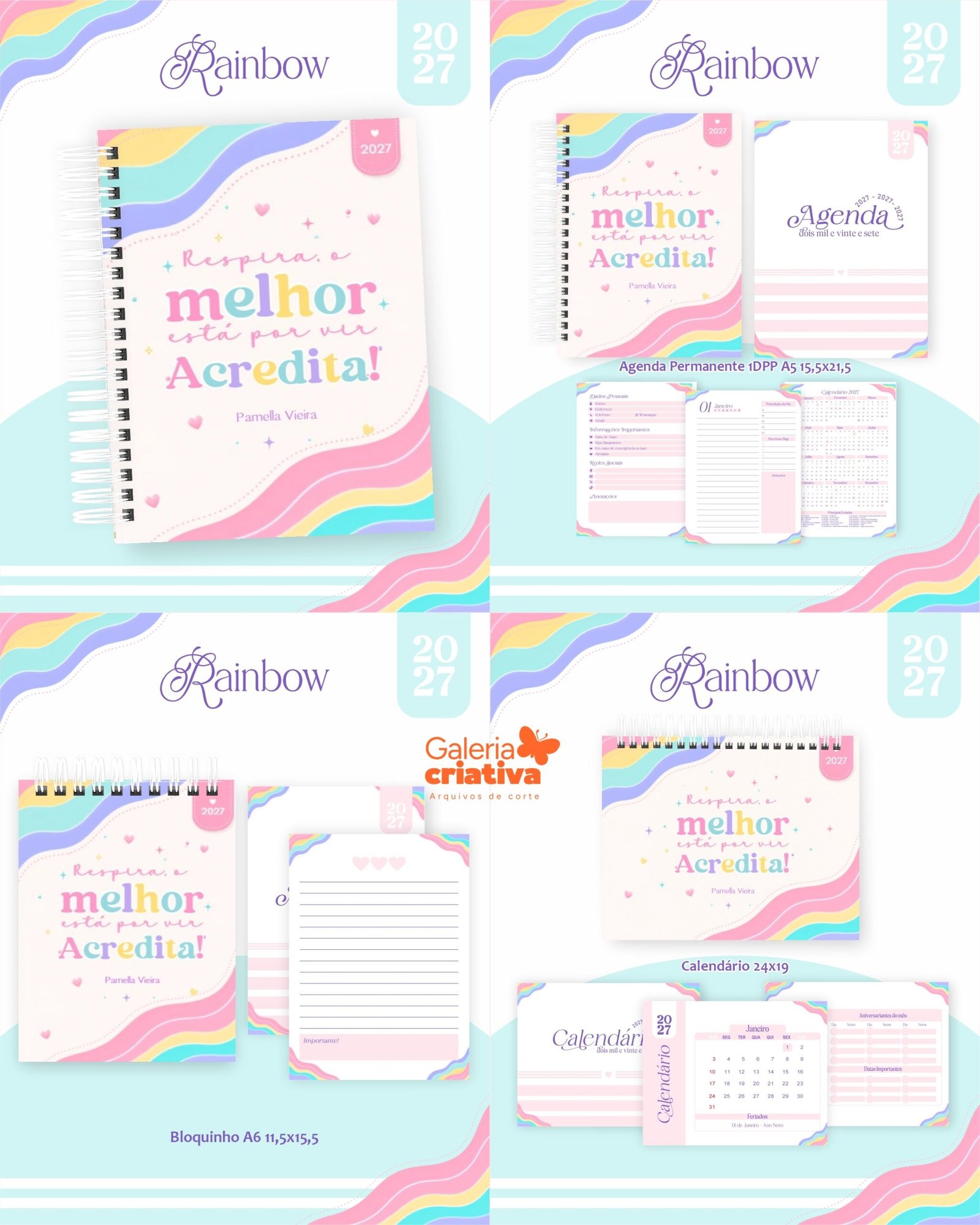 34) RAINBOW Arquivo Combo Encadernação Rainbow 2027 - Imagem 1