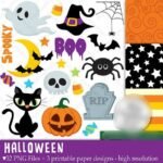 Kit Digital Papeis Halloween Assustador