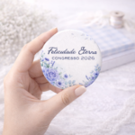 Arquivo Caderno para Congresso 2026 - Floral Azul com Tema - Imagem 3