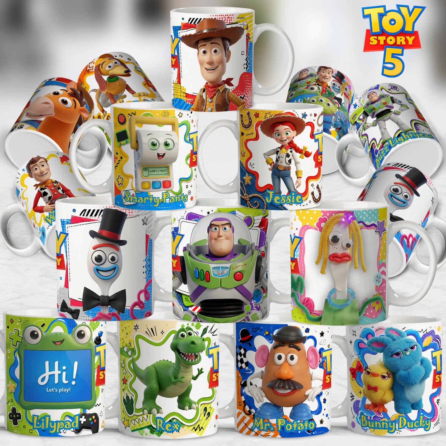 4-TOY STORY 5 Arquivo Canecas Toy Story 5 - Imagem 1