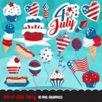Arquivo Kit Digital 4 de Julho Doces e Balões