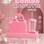 Arquivo Molde Kit Cinema com Maletinha e Copo