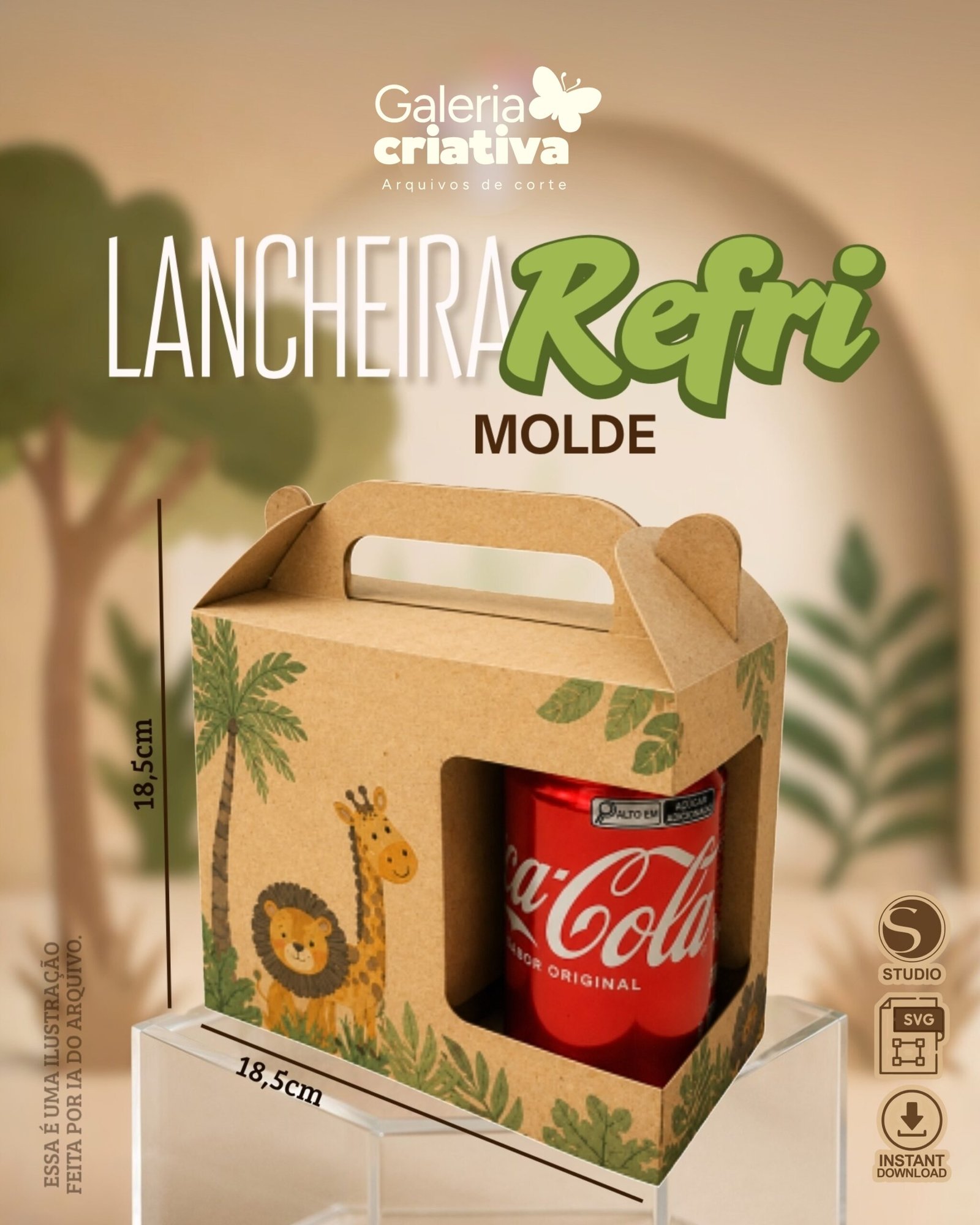 42-MOLDE LANCHEIRA REFRI Arquivo Molde Lancheira Refri - Imagem 1