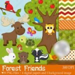 Kit Digital Papeis Floresta