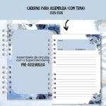 Arquivo Caderno + Miolo Assembleia de Circuito 2025 - 2026 Floral Azul - Imagem 6