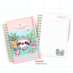 Arquivo Preguicinha Cute - Caderno Pautado A + Bloquinho A6 + Extras - Imagem 4