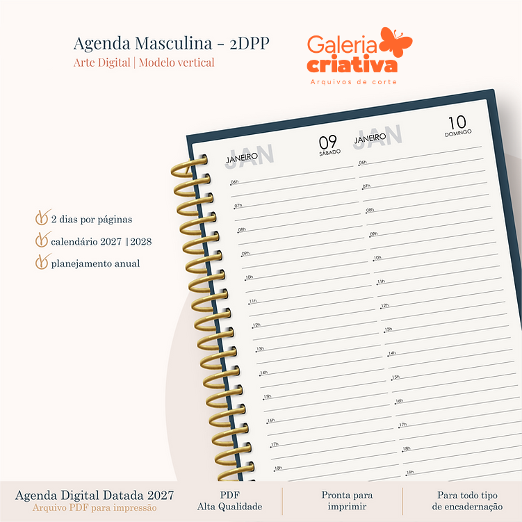6-AGENDA MASCULINA VERTICAL 2027 2DPP Arquivo Agenda Masculina Vertical 2027 2DPP - Imagem 1