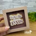 Arquivo Dia dos Pais Elegante Caixa Quadrada Visor