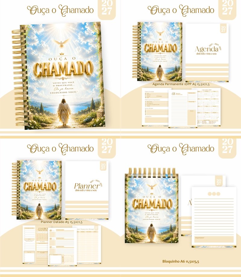 64) OUÇA O CHAMADO JESUS Arquivo Combo Encadernação Ouça o Chamado Jesus 2027 - Imagem 1