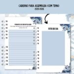 Arquivo Caderno + Miolo Assembleia de Circuito 2025 - 2026 Floral Azul - Imagem 7