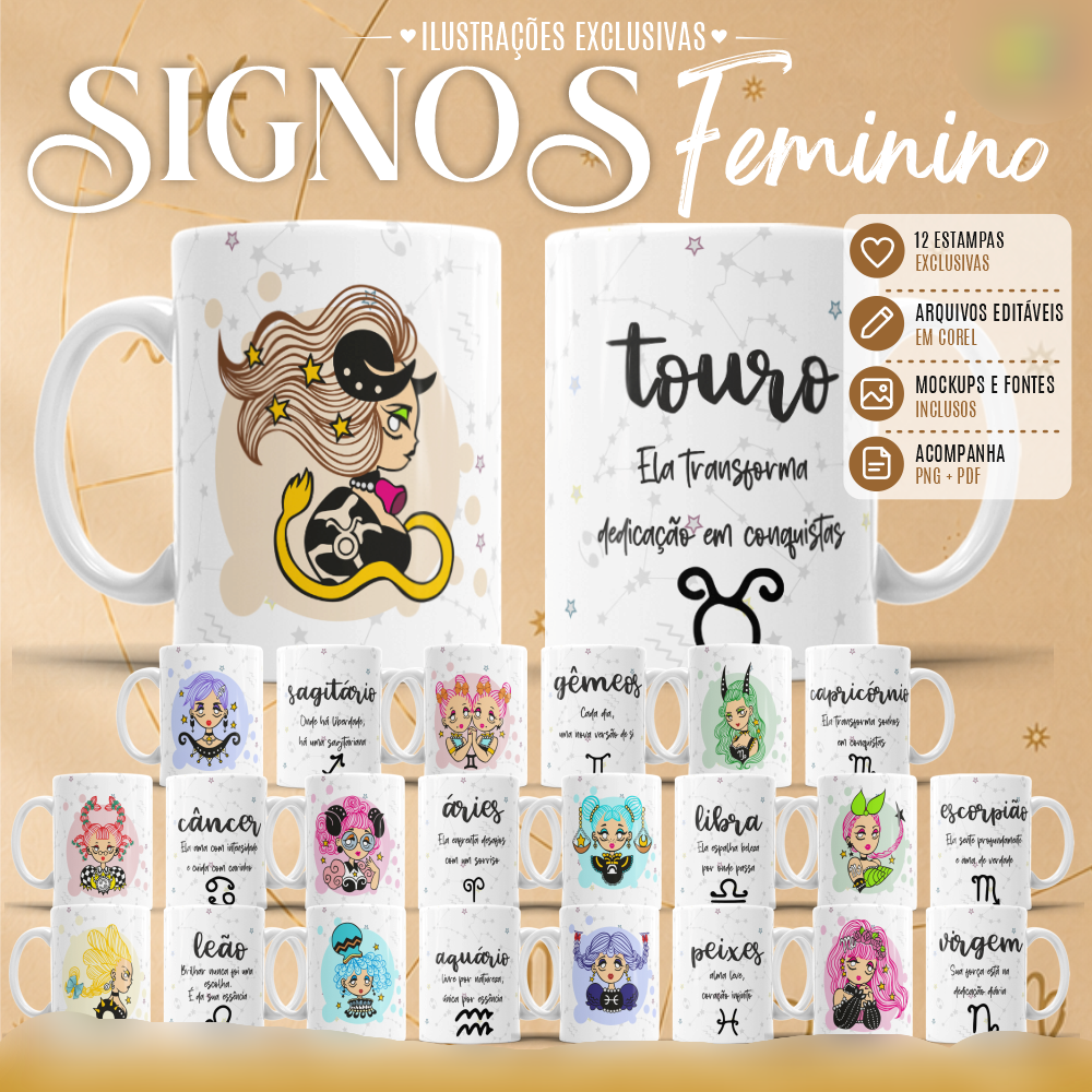 7-CANECAS SIGNOS Arquivo Canecas Signo - Imagem 1