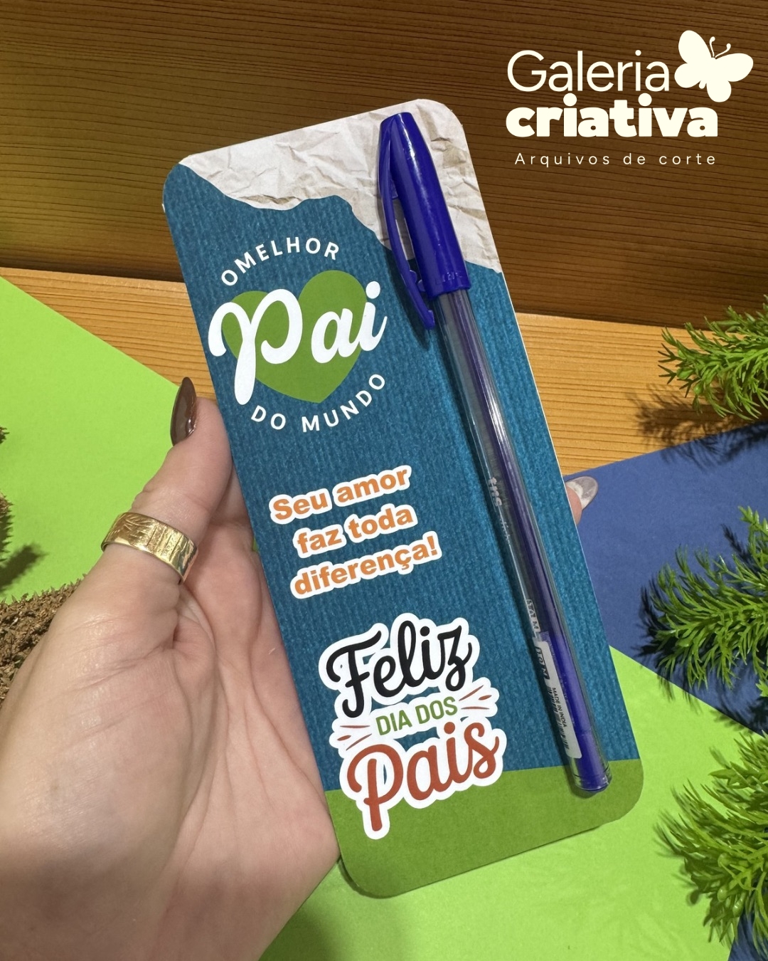 7-CARD CANETA Arquivo Dia dos Pais Card Caneta - Imagem 1