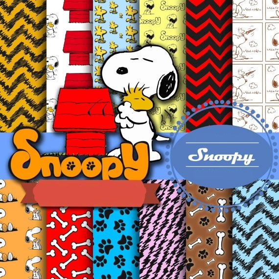 7067 Kit Digital Papeis Snoopy - Imagem 1