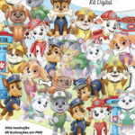 Kit digital patrulha canina aquarela