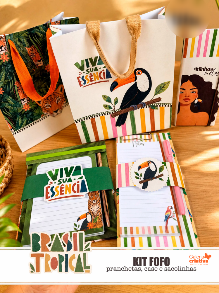 77-Brasil Tropical - Kit Fofo Arquivo Brasil Tropical - Kit Fofo - Imagem 1