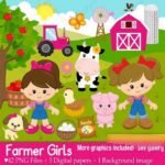 Kit Digital Garotas Fazendeiras -  Agricultoras