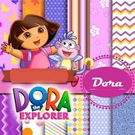 7989 Kit Digital Papeis Dora Aventureira - Imagem 1