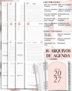 Arquivo Combo Agendas Femininas Neutra 2027 PERM Versículos Frases Horários - Imagem 8