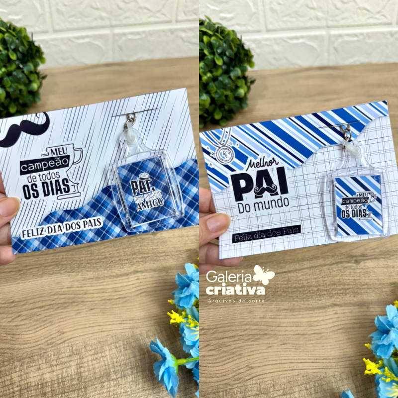 8 - Card chaveiro 3x4 Arquivo Dia dos Pais Card Chaveiro 3x4 - Imagem 1