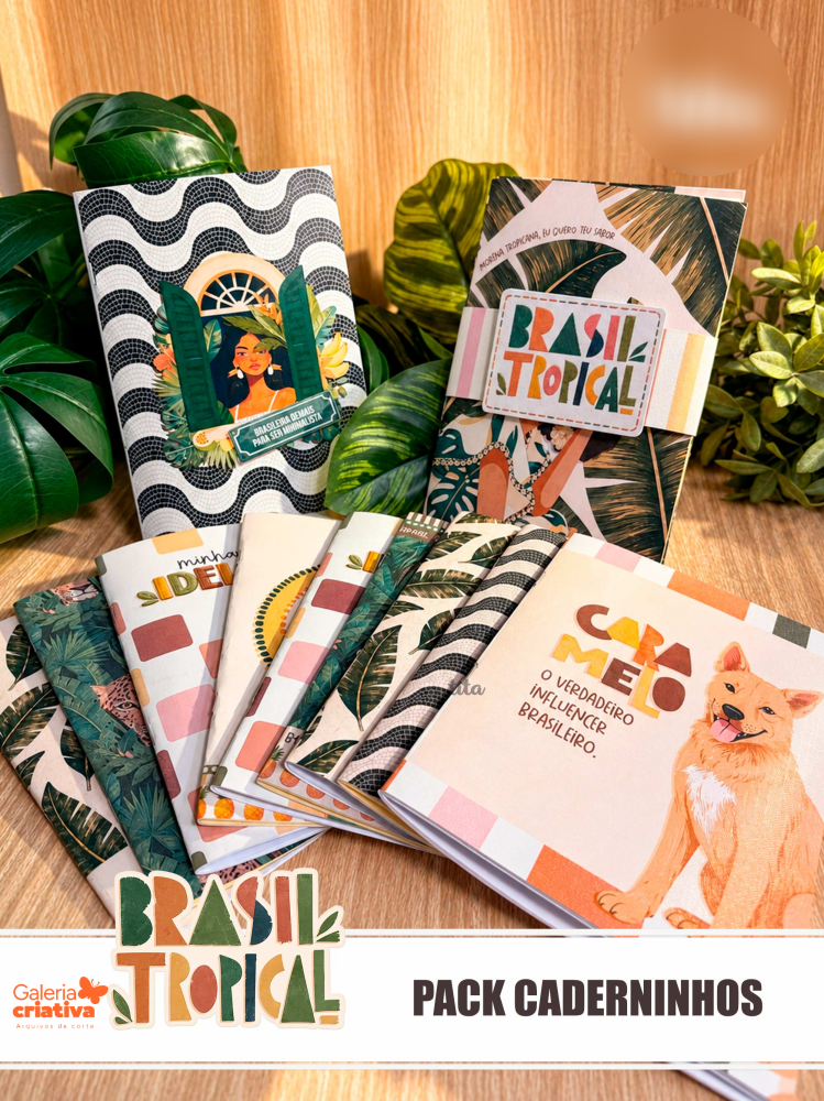 80-Brasil Tropical - Pack Caderninhos Arquivo Brasil Tropical - Pack Caderninhos - Imagem 1