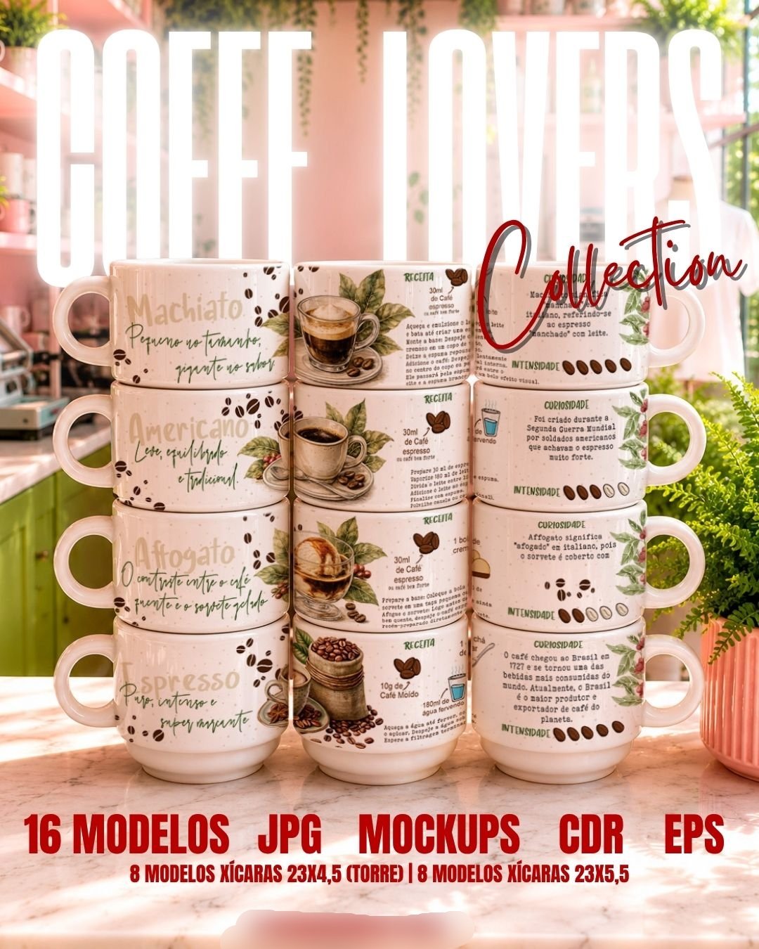 9-COLEÇÃO XICARAS CAFE V1 Arquivo Coleção Xícaras Café - Imagem 1