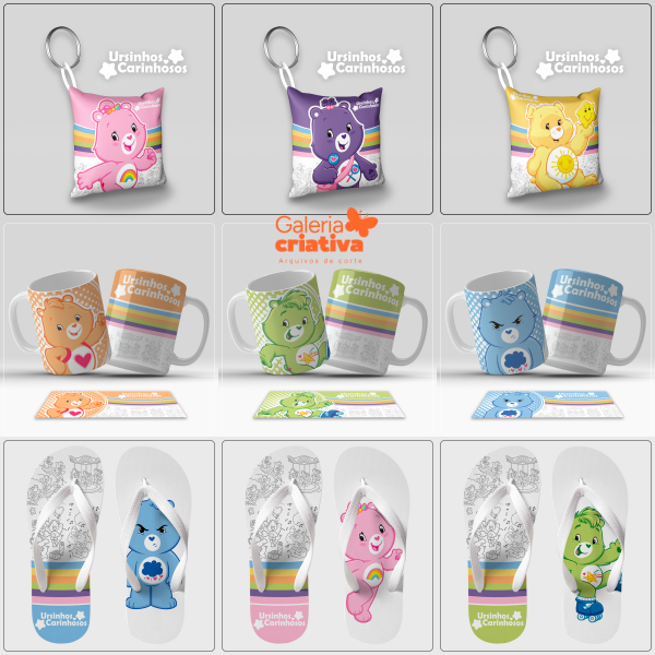 9-Pack Ursinhos Carinhosos Arquivo Pack Ursinhos Carinhosos - Imagem 1