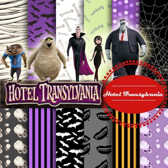 9153 Kit Digital Papeis Hotel Transylvania - Imagem 1