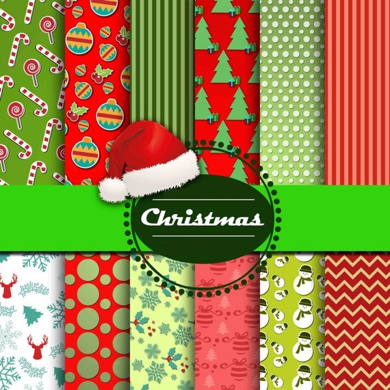 9187 Kit Digital Papeis Natal - Imagem 1