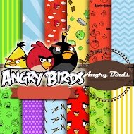 9191 Kit Digital Papeis Angry Birds - Imagem 1