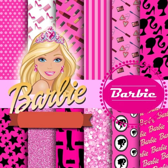 9197 Kit Digital Papeis Barbie - Imagem 1