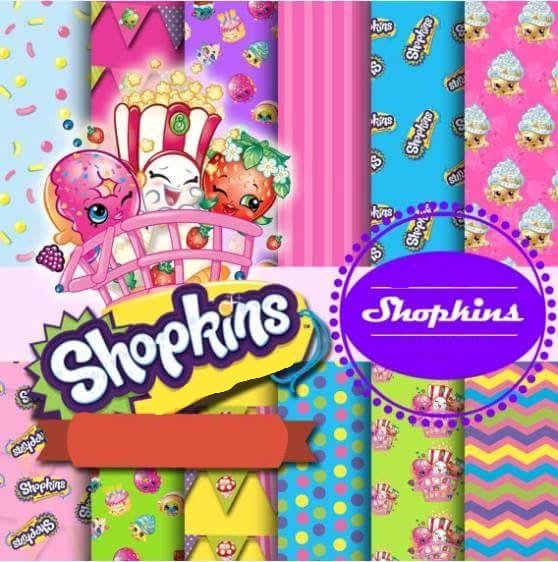 9944 Kit Digital Papeis Shopkrins - Imagem 1